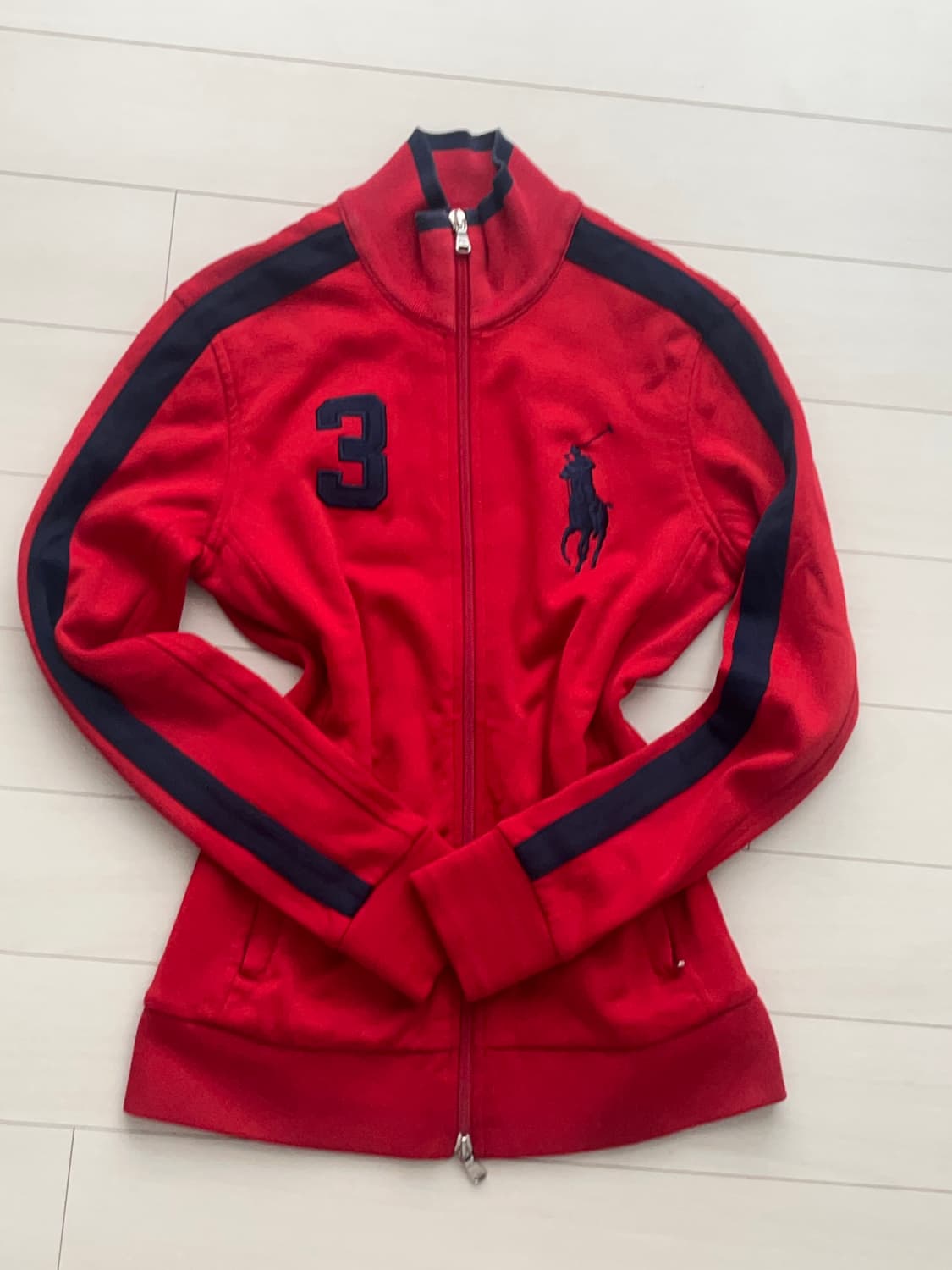 폴로 빅포니 슬림핏 집업 레드 상품이미지1