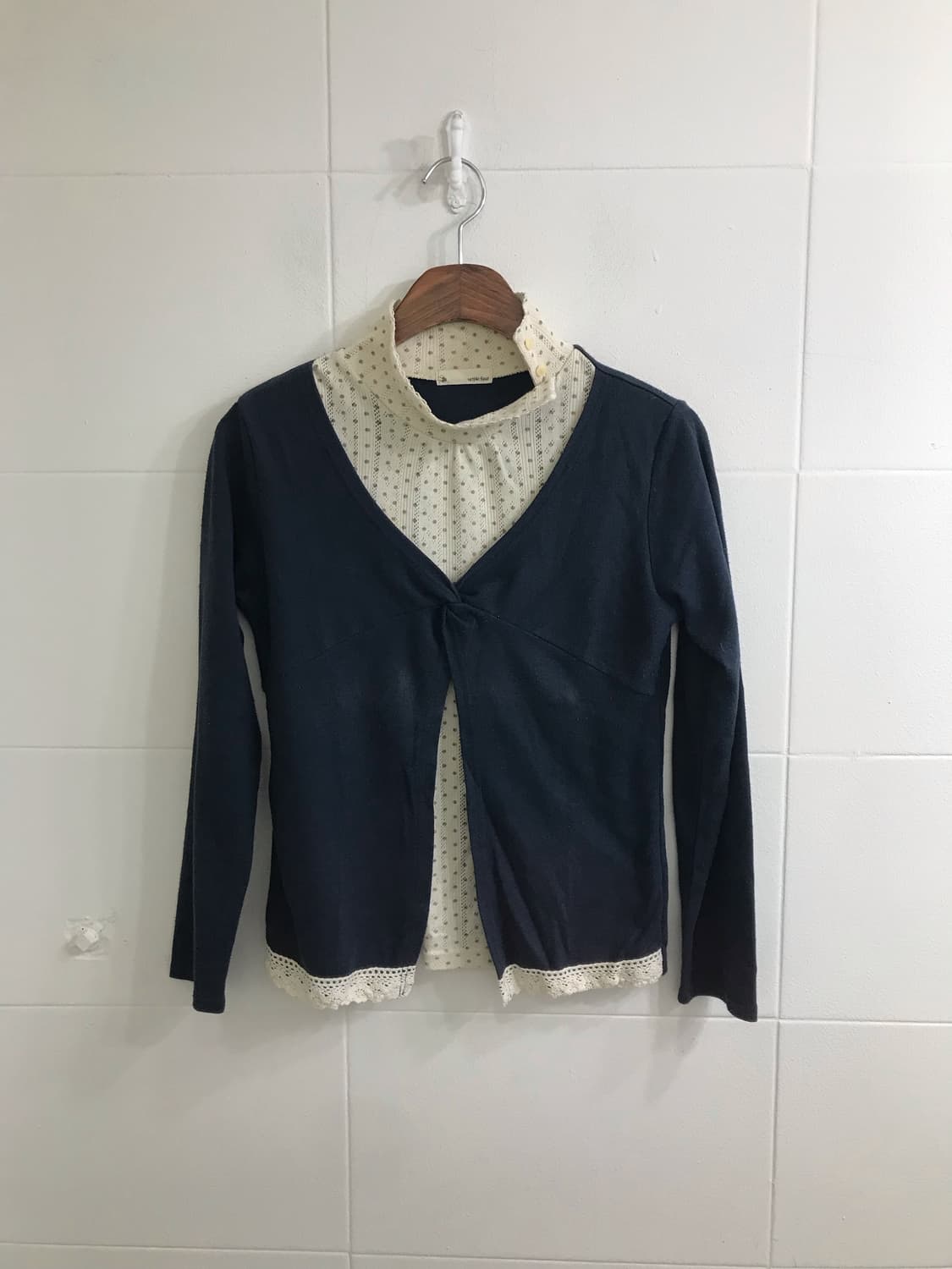 네이비 너드 모리걸 하구미 원피스 코디세트 상품이미지4