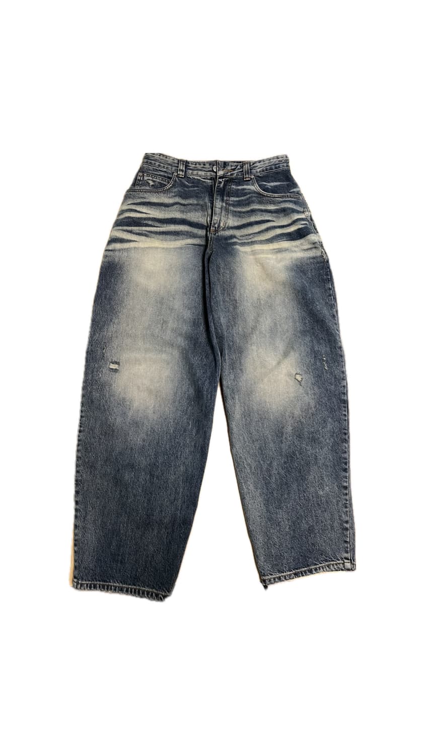 노운 bias tapered denim pants (blue) 1사이즈 상품이미지6