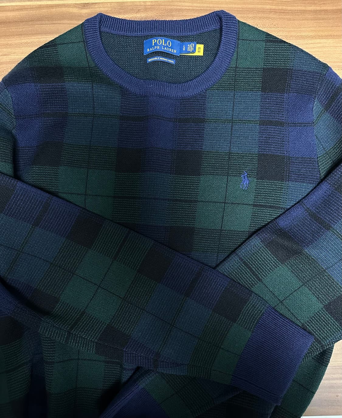 폴로 블랙와치 울니트 L 사이즈 상품이미지1