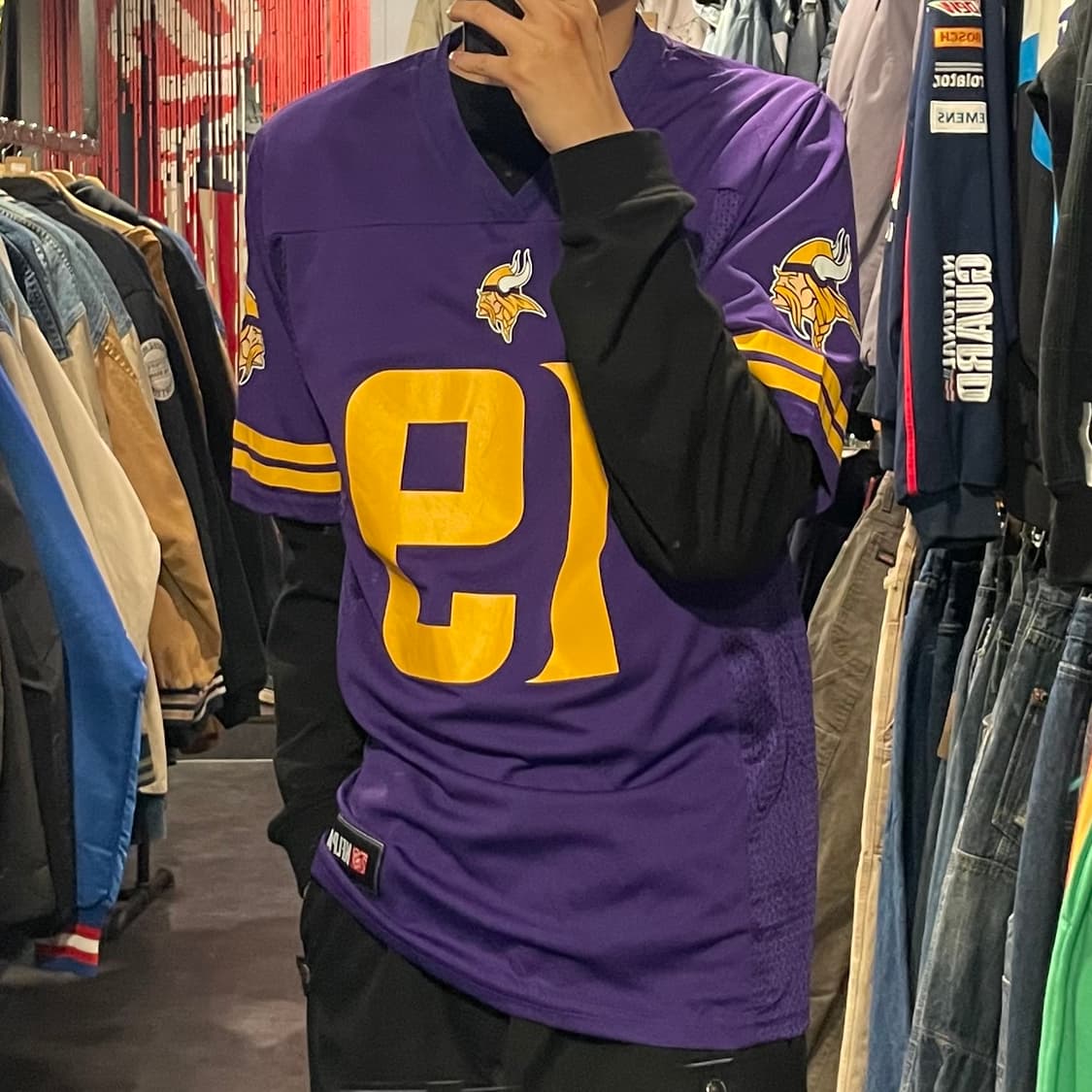 [IM] NFL 바이킹스 THIELEN 퍼플 No.19 반팔져지 상품이미지4