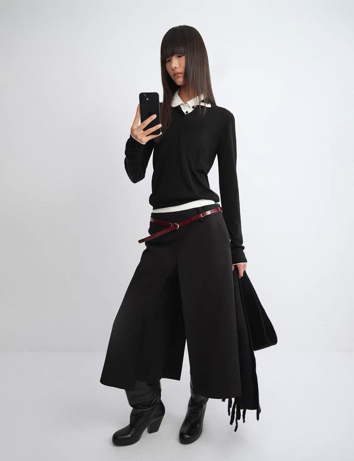 Rerelyalike 리얼얼라이크 A-LINE WIDE-LEG CROPP 상품이미지4