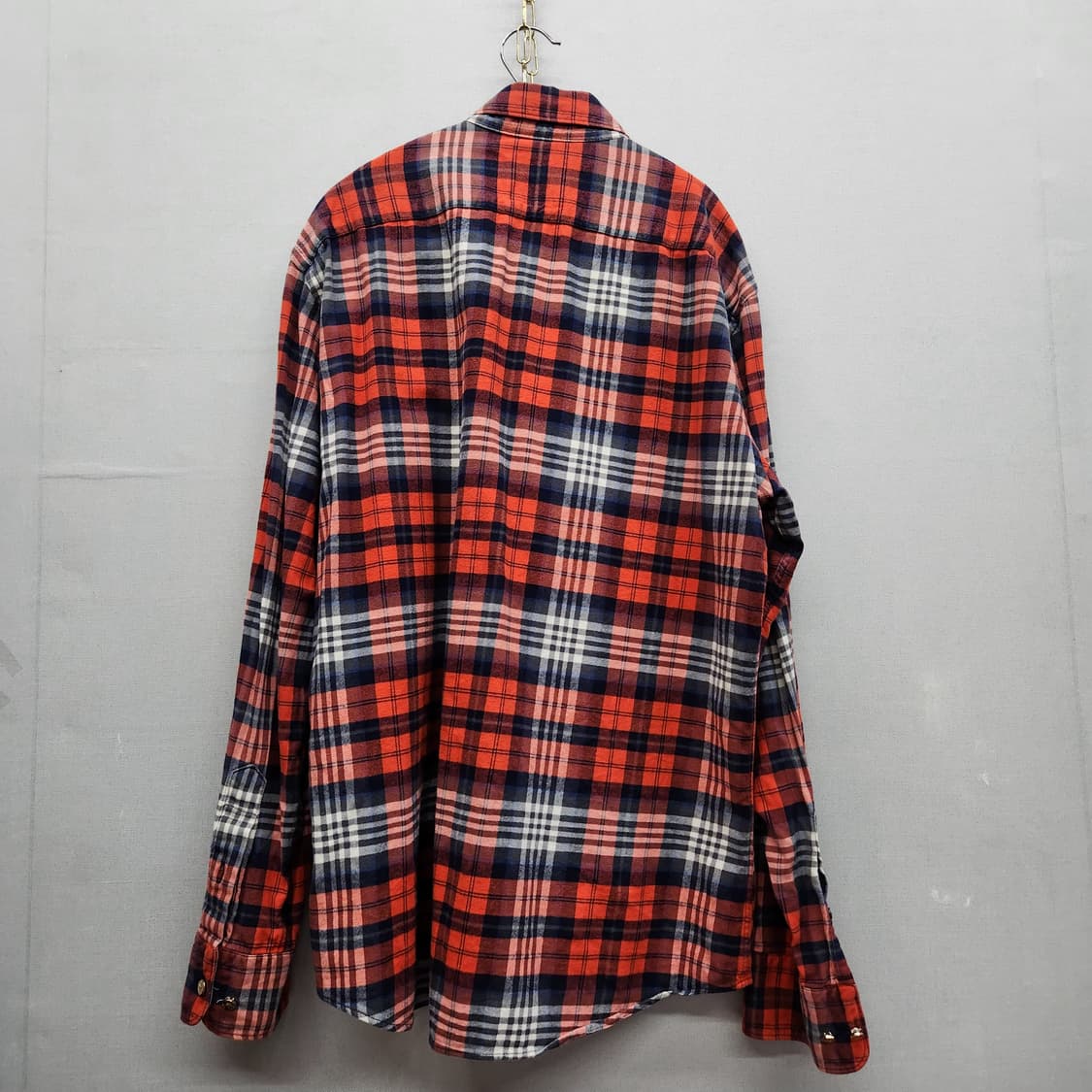 빈폴 로고자수 원포켓 체크 셔츠 XL 상품이미지4