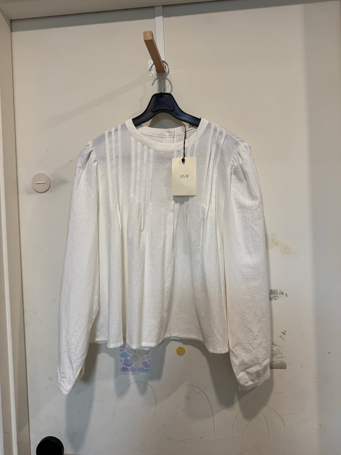 새상품 as if 핀턱 블라우스 상품이미지5