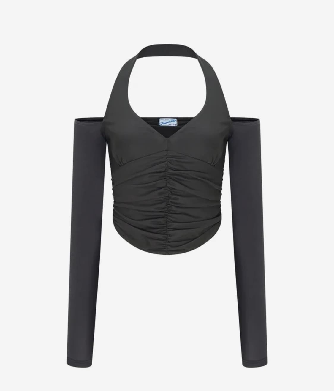 플리즈노팔로우 플노팔 Riley Mesh Shirring 차콜그레이 상품이미지2