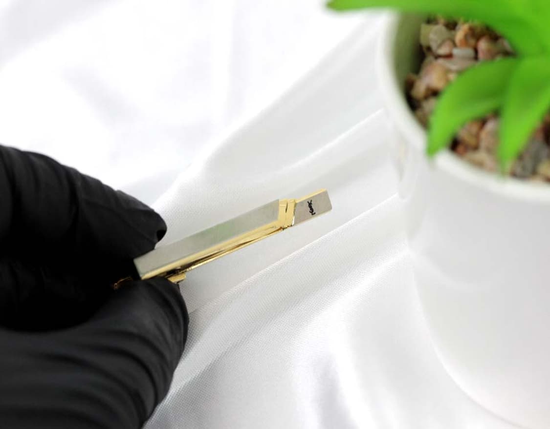 입생로랑 B+등급 5cm 남자 명품 넥타이핀 빈티지 상품이미지5