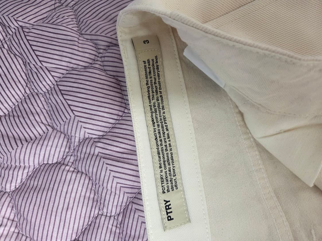 포터리 one washed wide denim natural white 상품이미지2