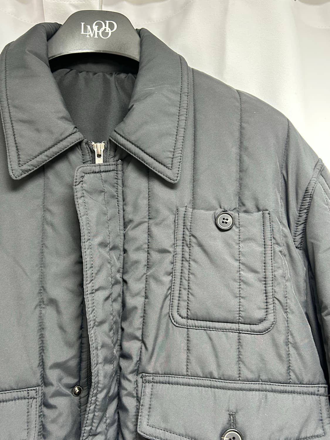 엘무드 텐쿠 퀼티드 블루종 자켓 블랙 (44) 상품이미지3