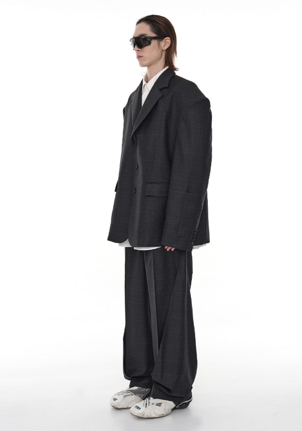 Csc divided panel blazer(1)(grey checked 상품이미지4