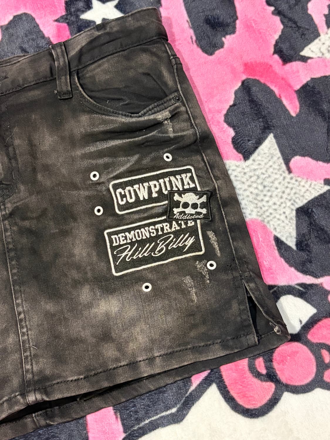 Grunge Washing damage Mini Skirt 상품이미지6