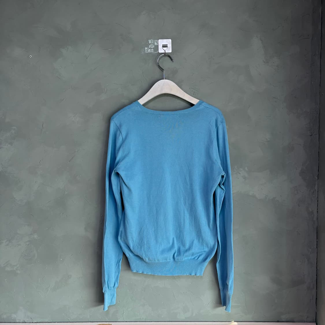 폴로 랄프로렌 피마코튼 브이넥 니트 스카이블루 상품이미지5