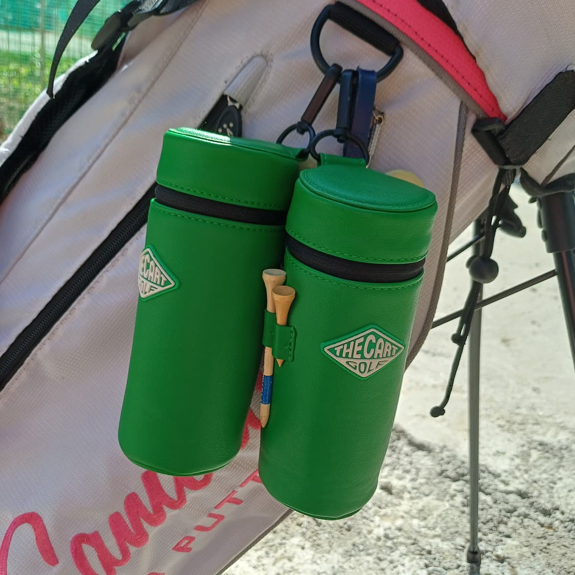 더카트골프 골프 볼 파우치 공 가방 2개+ 그린보수기 디봇툴 사랑봉봉 상품이미지1