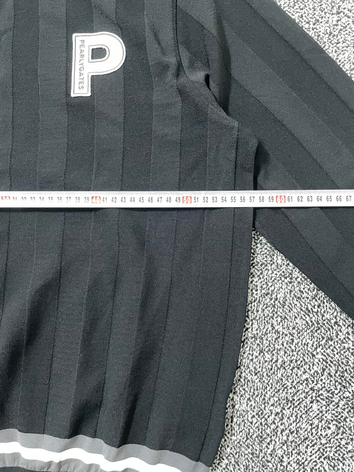 빈티지9. 파리게이츠 패치 로고 세로 스트라이프 니트 긴팔 티셔츠 상품이미지3