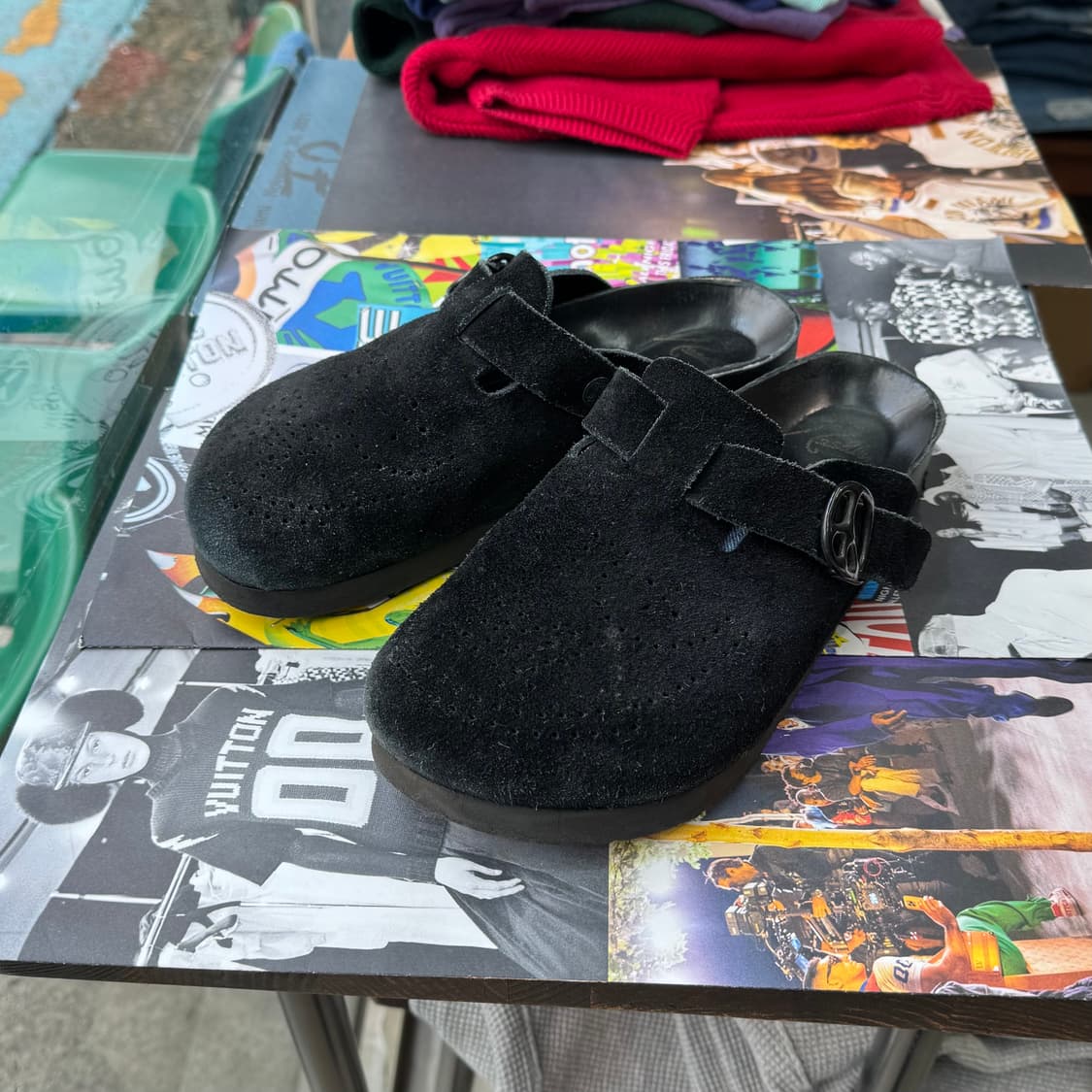 [size 8] 니들스 스웨이드 클로그 블랙  상품이미지1