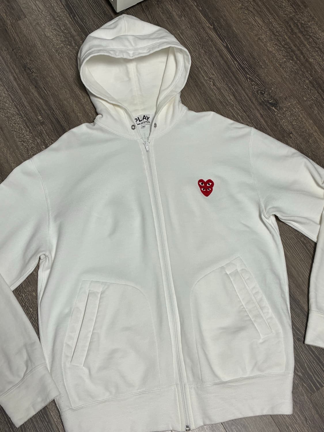 꼼데가르송 더블 하트 후드 집업 XL 상품이미지1