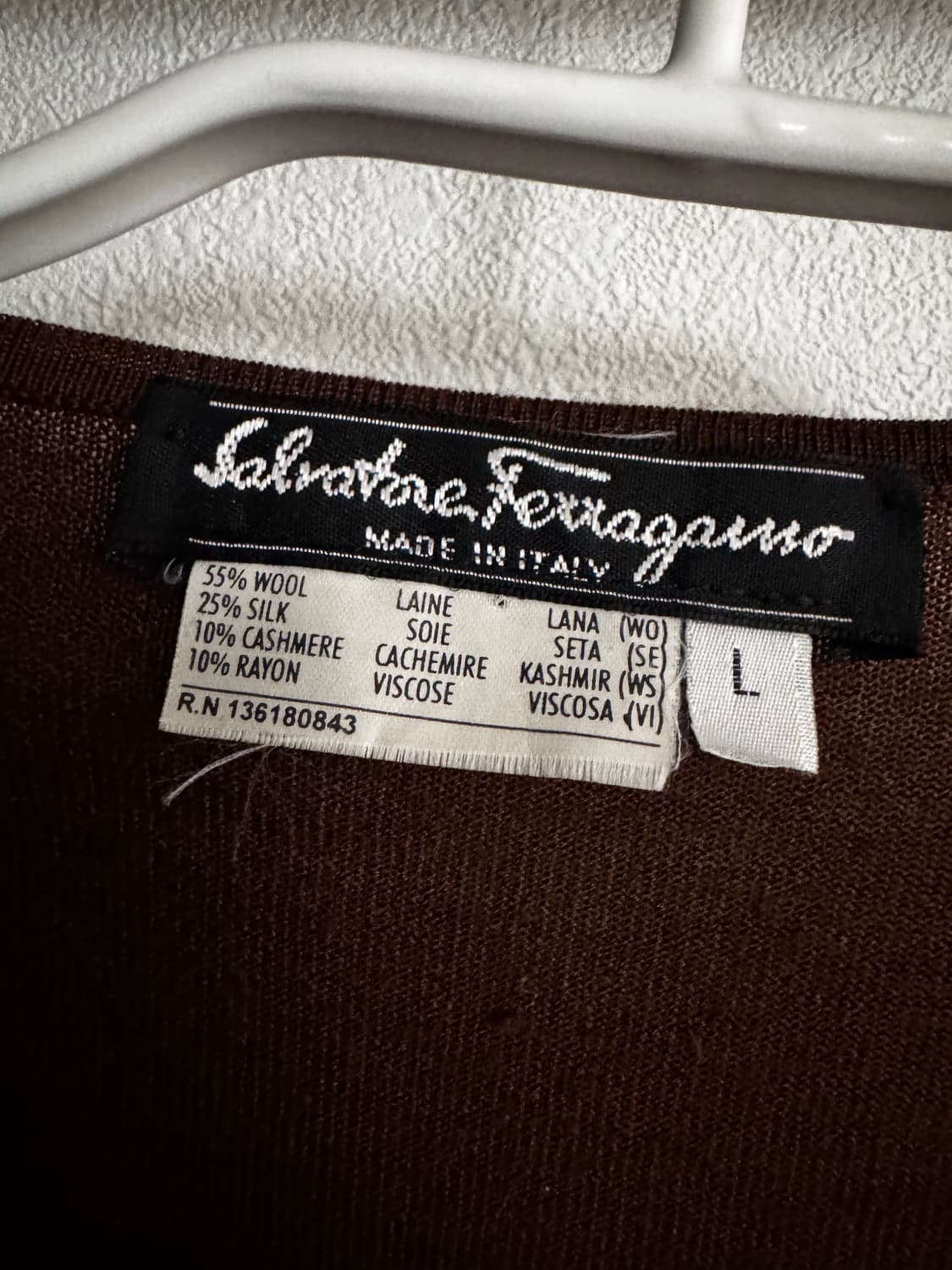 살바토레 페레가모 초콜릿브라운 실크 가디건 상품이미지2