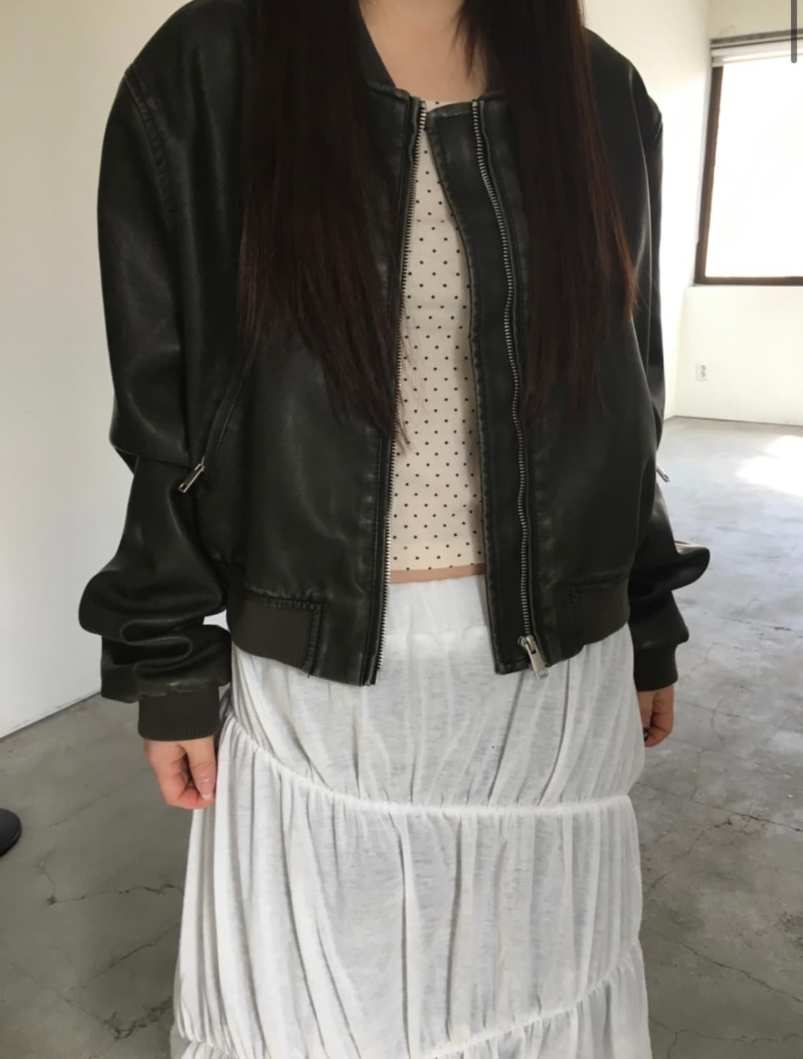 아워캐비넷 bloom leather jacket (현재품절) 상품이미지2