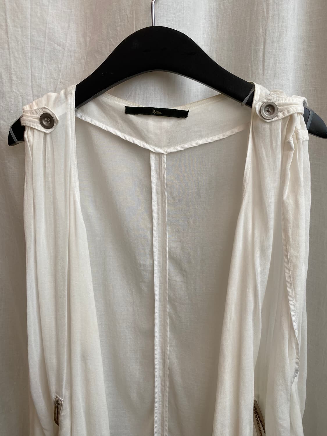 화이트 시스루 베스트 자켓(F) 상품이미지2