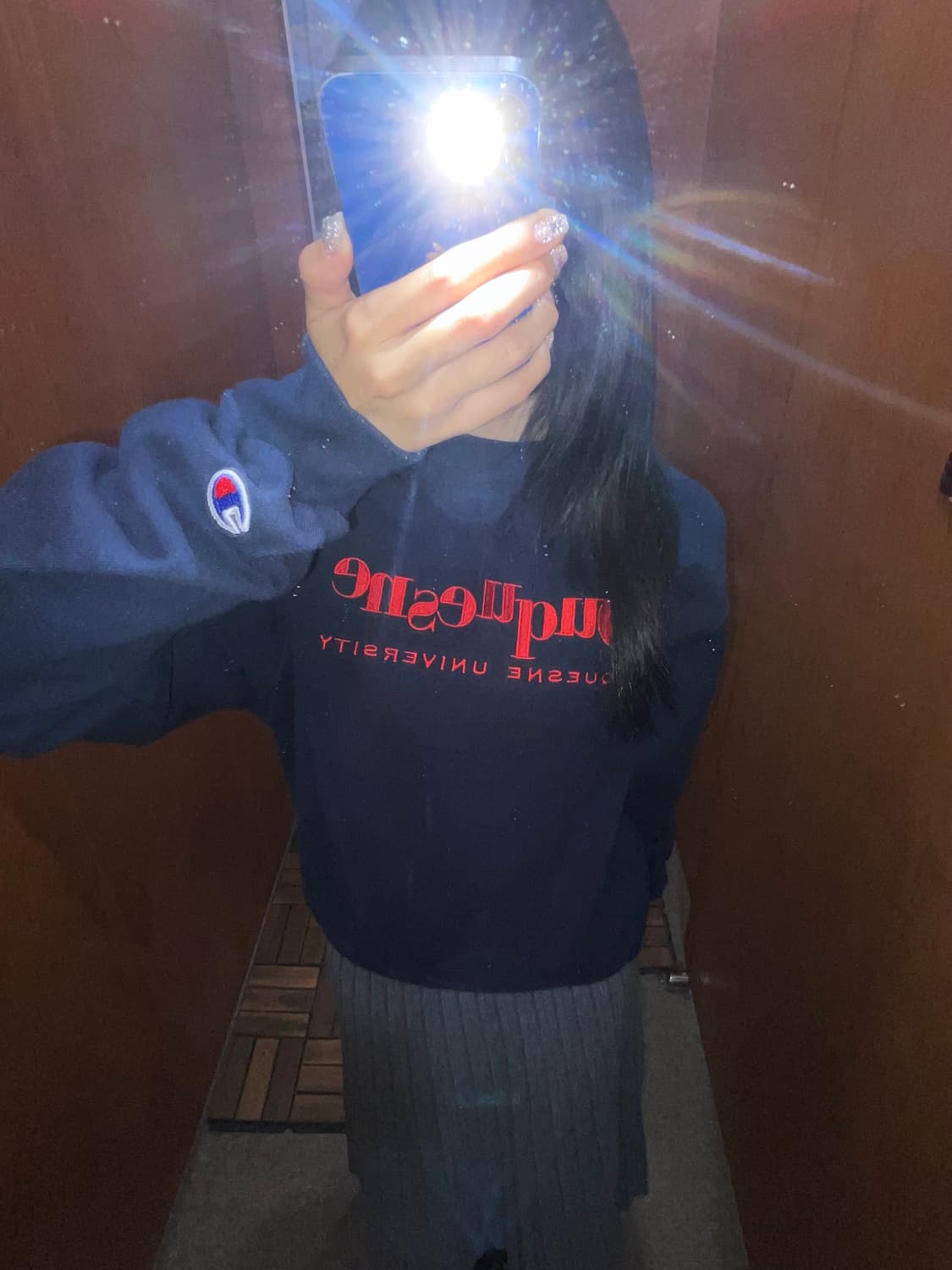 (S) Champion 챔피온 유니버시티 자수 스웻셔츠 맨투맨 상품이미지1