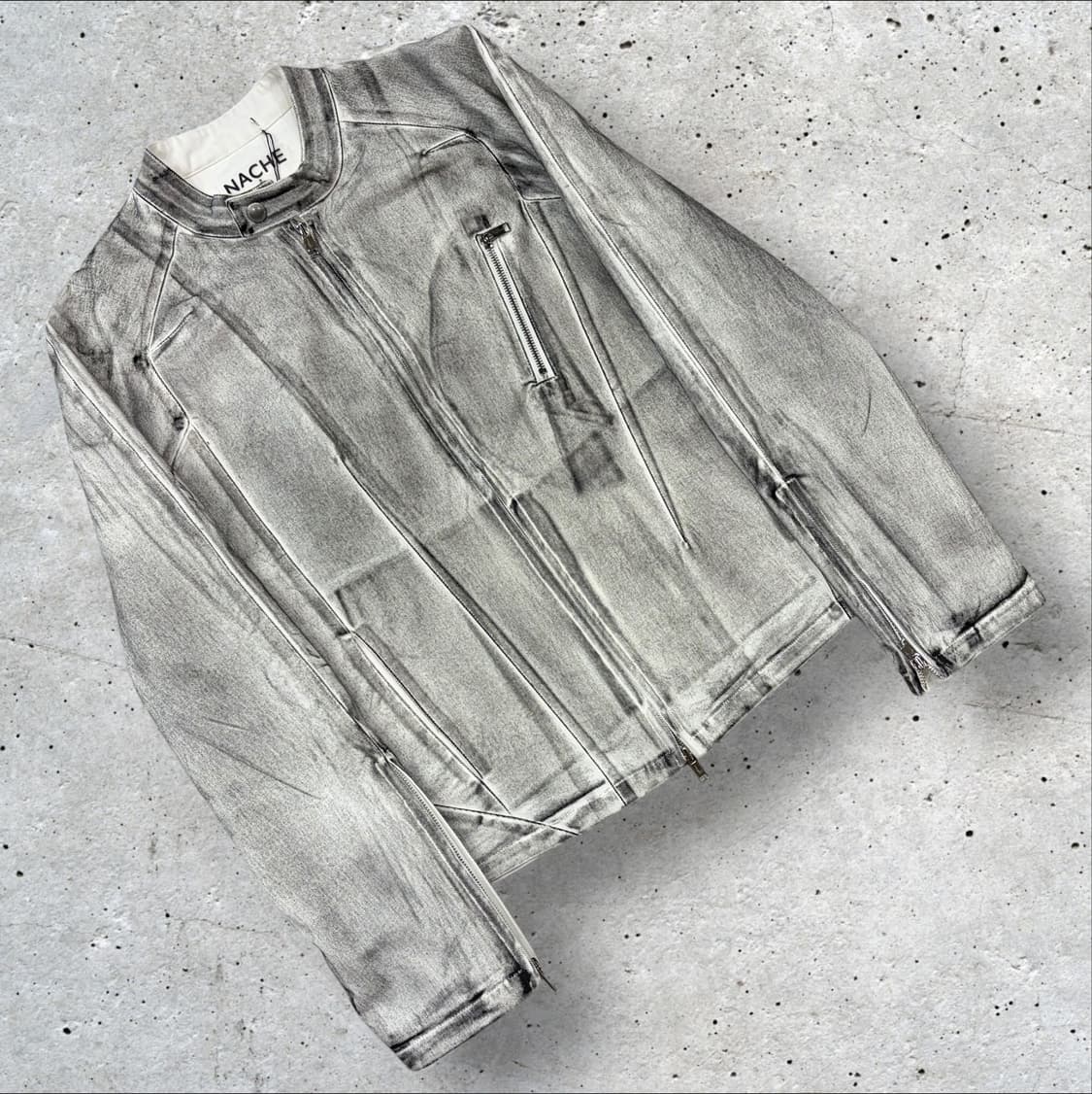 [2] NACHE 나체 x 진영 콜라보 워싱 데님 자켓 D76 상품이미지1