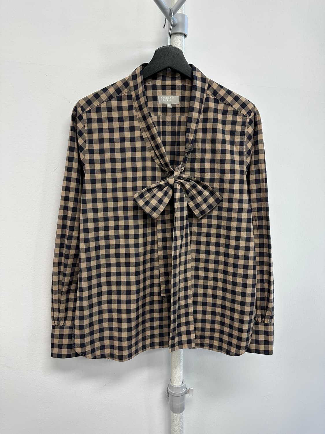 마가렛호웰 보우타이 리본 체크 셔츠 상품이미지1