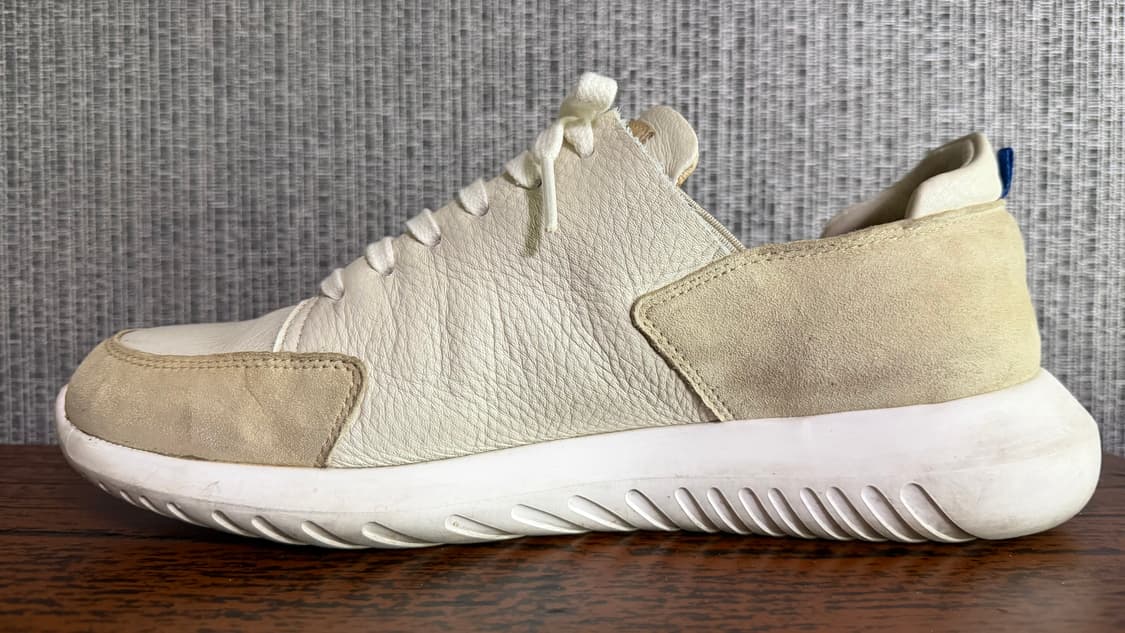 듀퐁 슈즈 제트 남성 캐주얼 애슬래틱 경량 스니커즈 아이보리 가죽 운동화 상품이미지6