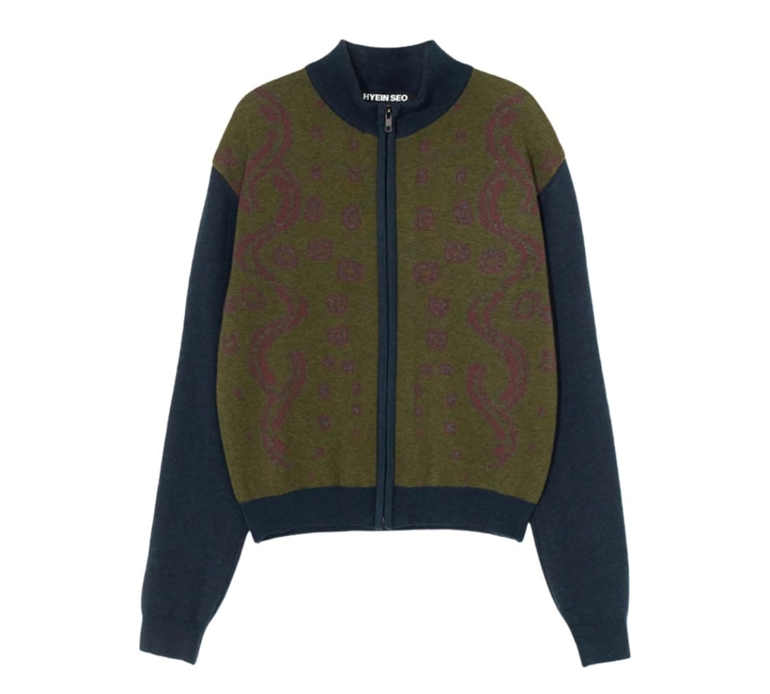 혜인서 그래픽 니트 집업  상품이미지1