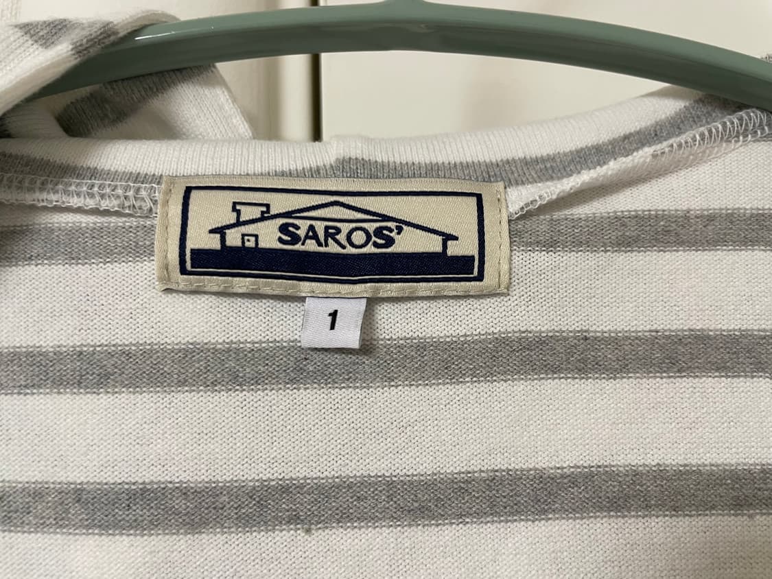 Saros 사로스 스트라이프 집업 화이트 1 상품이미지7