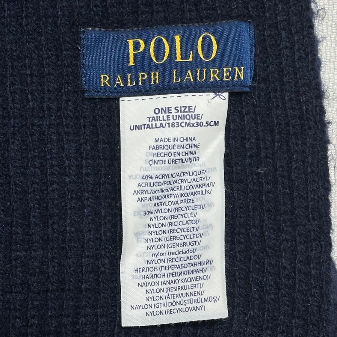 OS 폴로랄프로렌 폴로 베어 네이비 머플러 상품이미지3