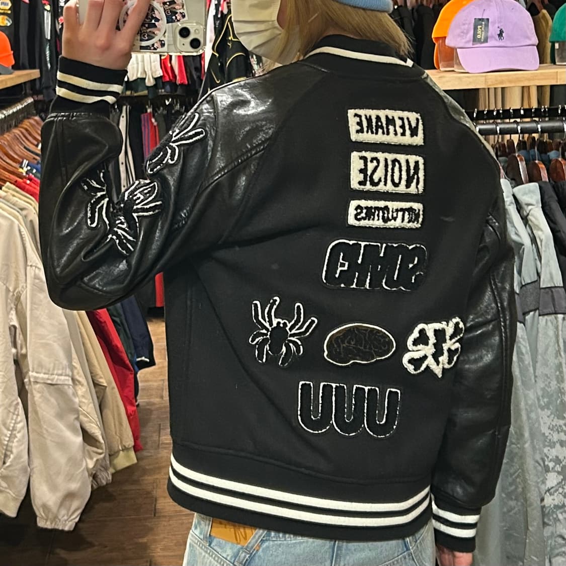 [HI] VTG 바시티 자켓 블랙  상품이미지5