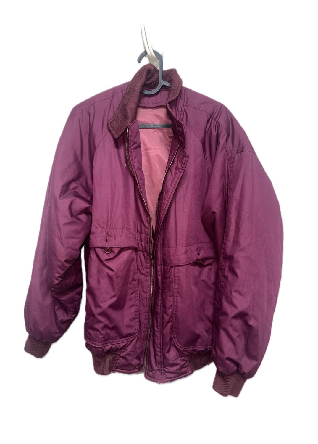 자주색 빈티지 점퍼 봄버 자켓 상품이미지1