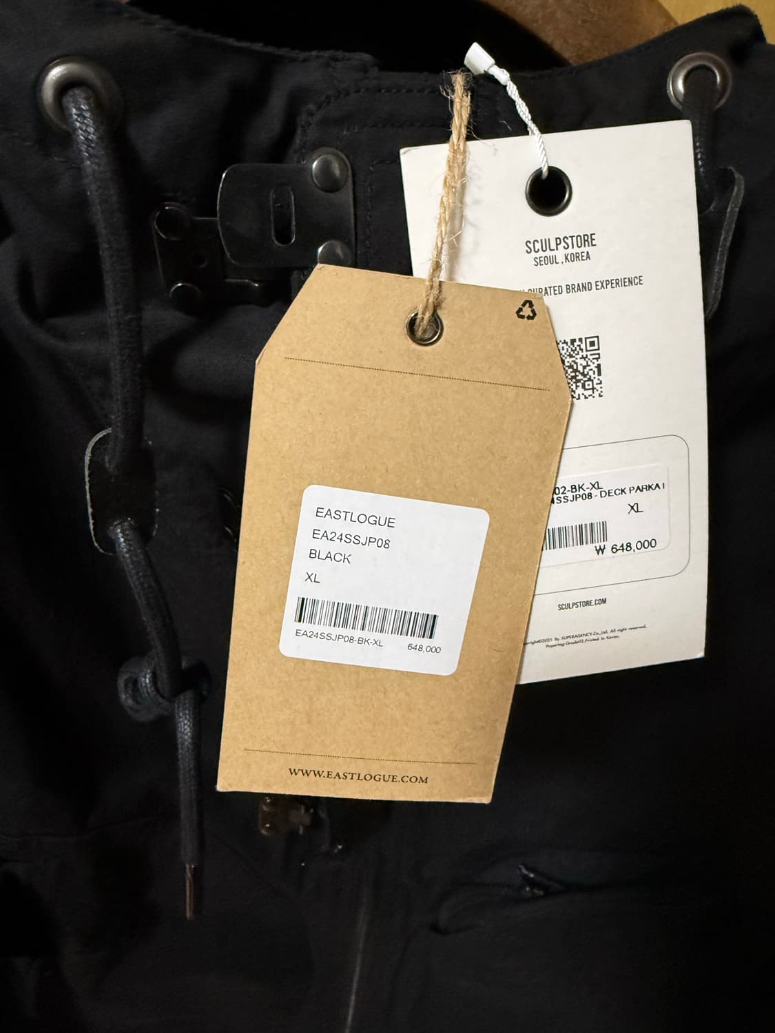 이스트로그 덱파카 블랙 XL사이즈 새상품  상품이미지2