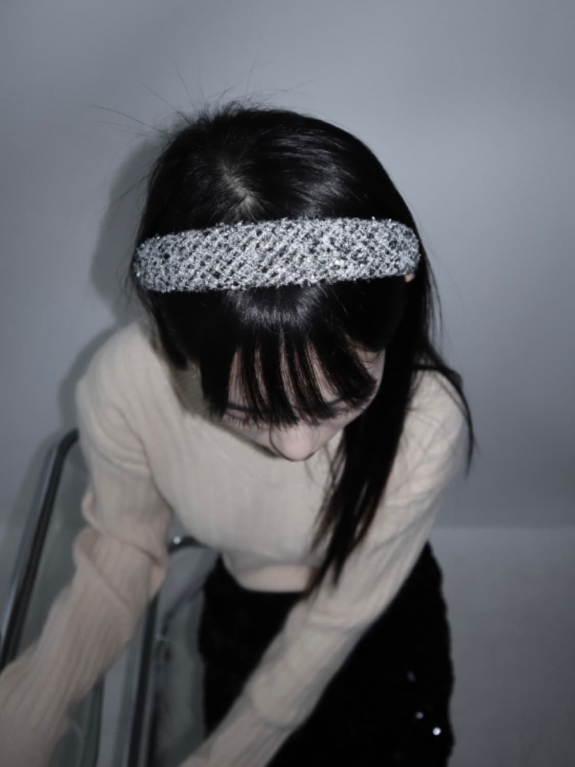 클라따 tweet hair band 은색 헤어밴드 머리띠 상품이미지3