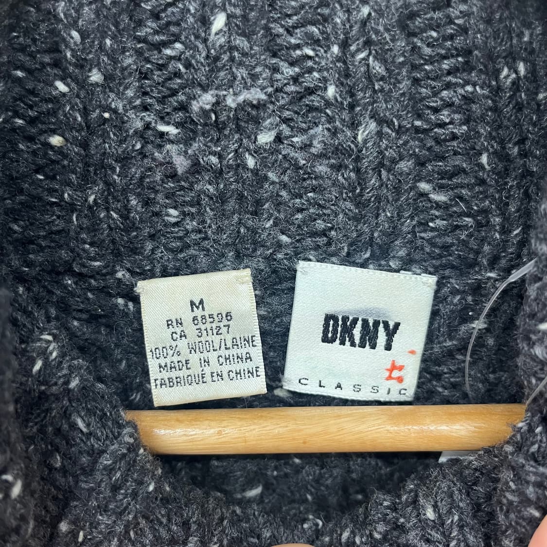 dkny 꽈배기 터틀넥 니트 남 m 상품이미지3