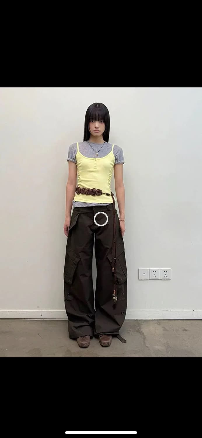 Neverseez 구매가13만원 와이드바지 포켓바지 와이드팬츠 카고 상품이미지2