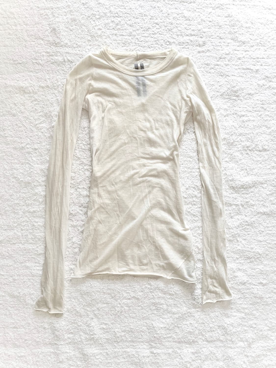 로우 엣지 코튼 롱슬리브 탑 상품이미지1