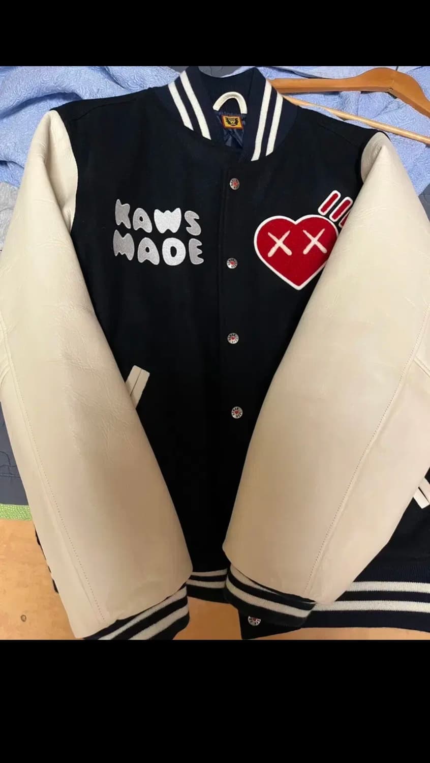 휴먼메이드 X 카우스 바시티 자켓 스타장 human made kaws 상품이미지6