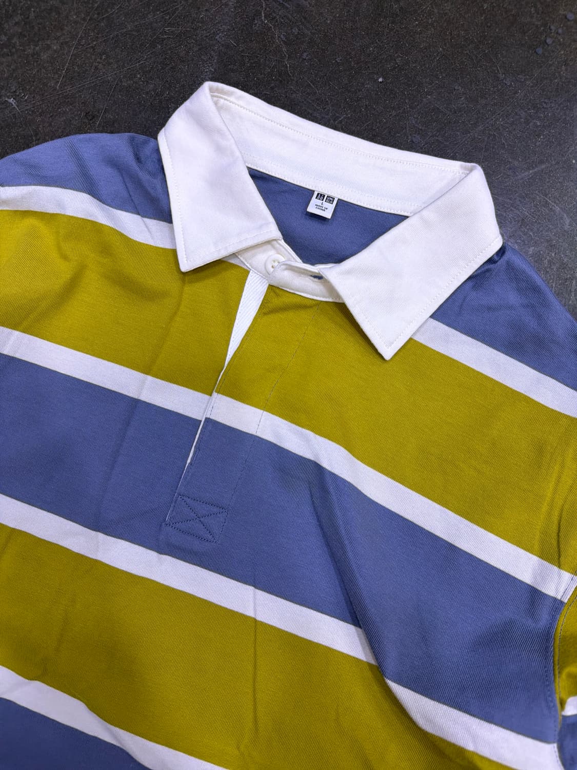 유니클로 재팬 스트라이프 폴로 럭비티 L 상품이미지3