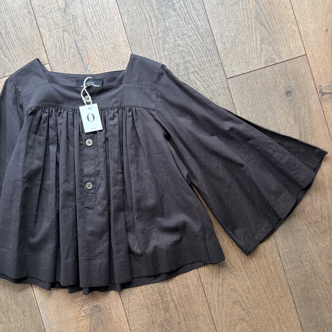 Square Neck Shirring Blouse 상품이미지2