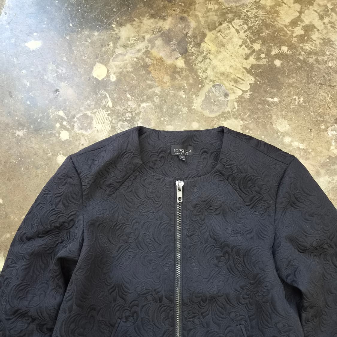 2) 탑샵 자가드 자켓 점퍼 자카드 블루종 상품이미지2