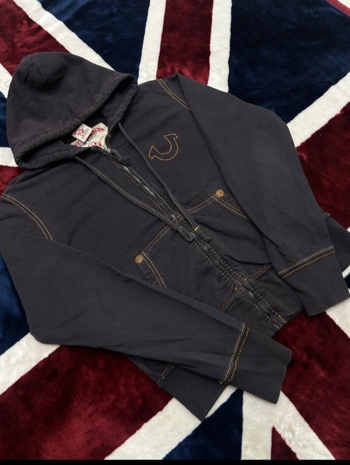 트루릴리전 스티치 기모 후드집업  상품이미지1