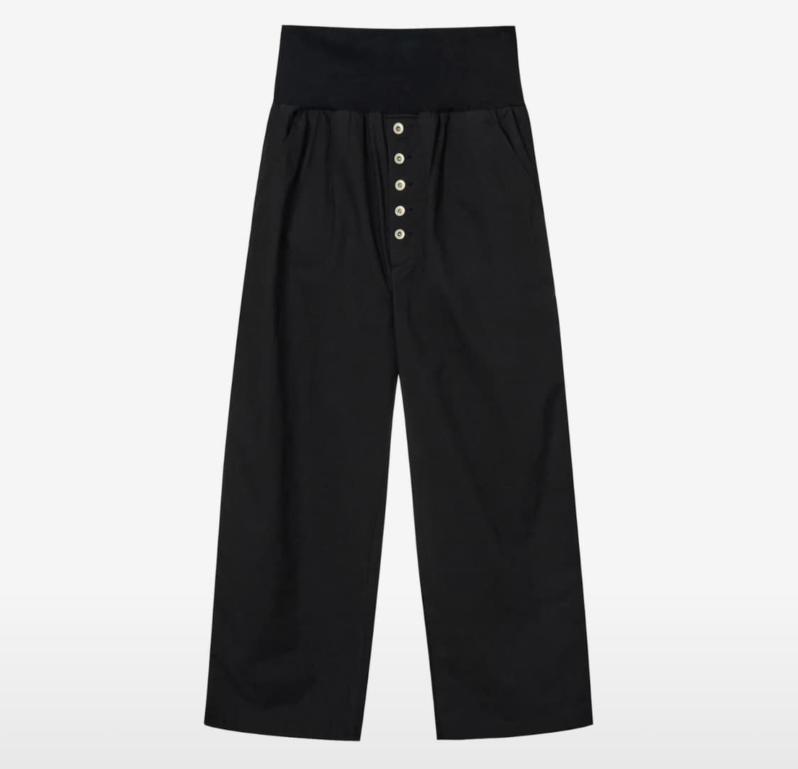 DEINET VINTAGE CANTON PANTS IN BLACK 상품이미지2
