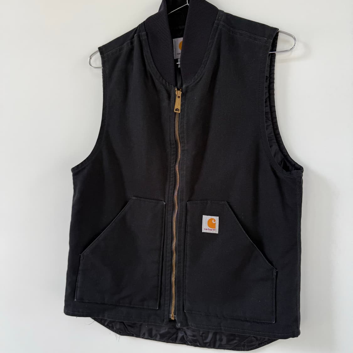 칼하트 Carhartt 오리지널 퀄트 라인드 덕 베스트 블랙 조끼 집업 상품이미지2
