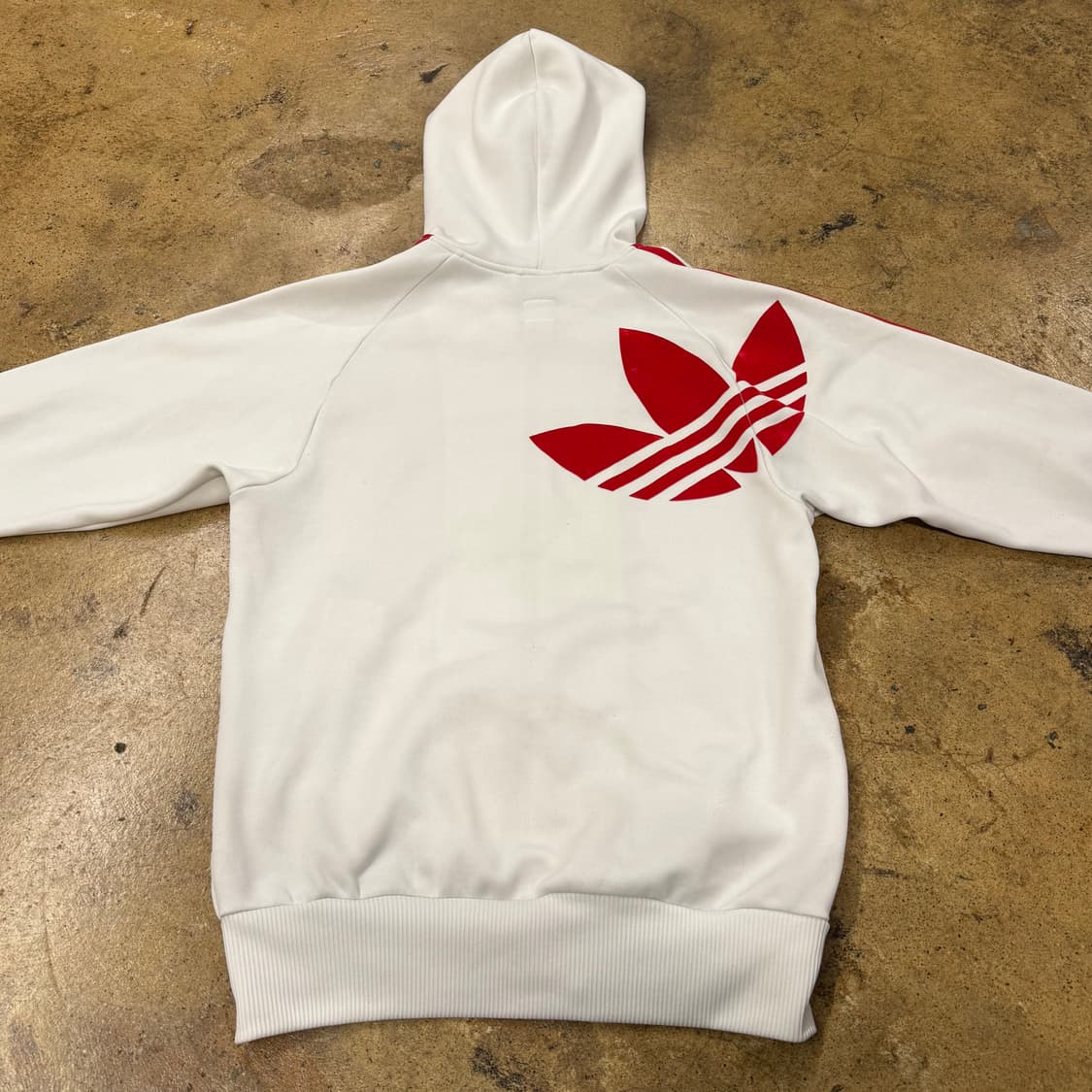 아디다스 흰빨 화이트 레드 후플 후드집업 져지 90 상품이미지4