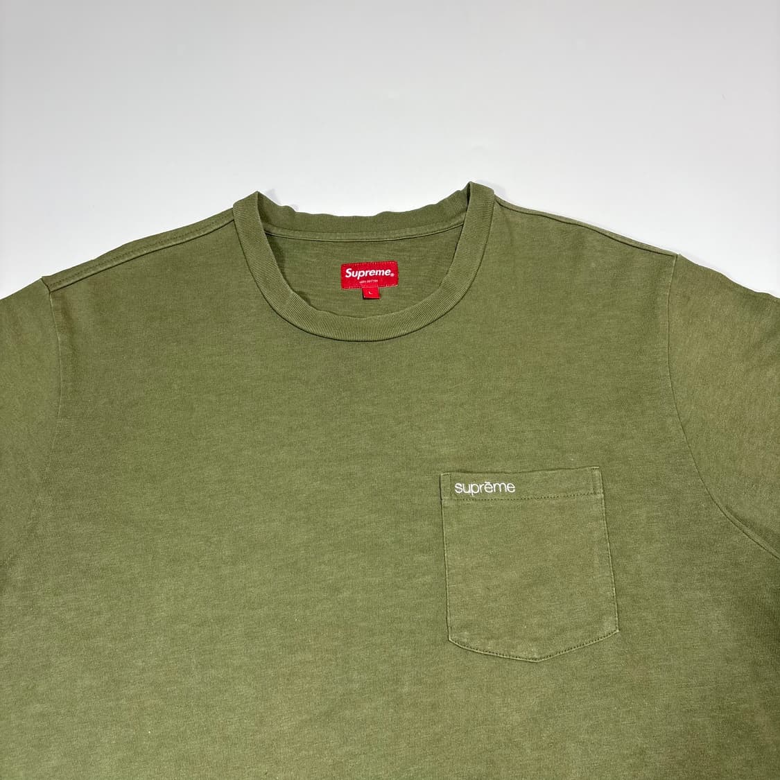 슈프림 올리브 포켓 반팔 티셔츠 상품이미지2
