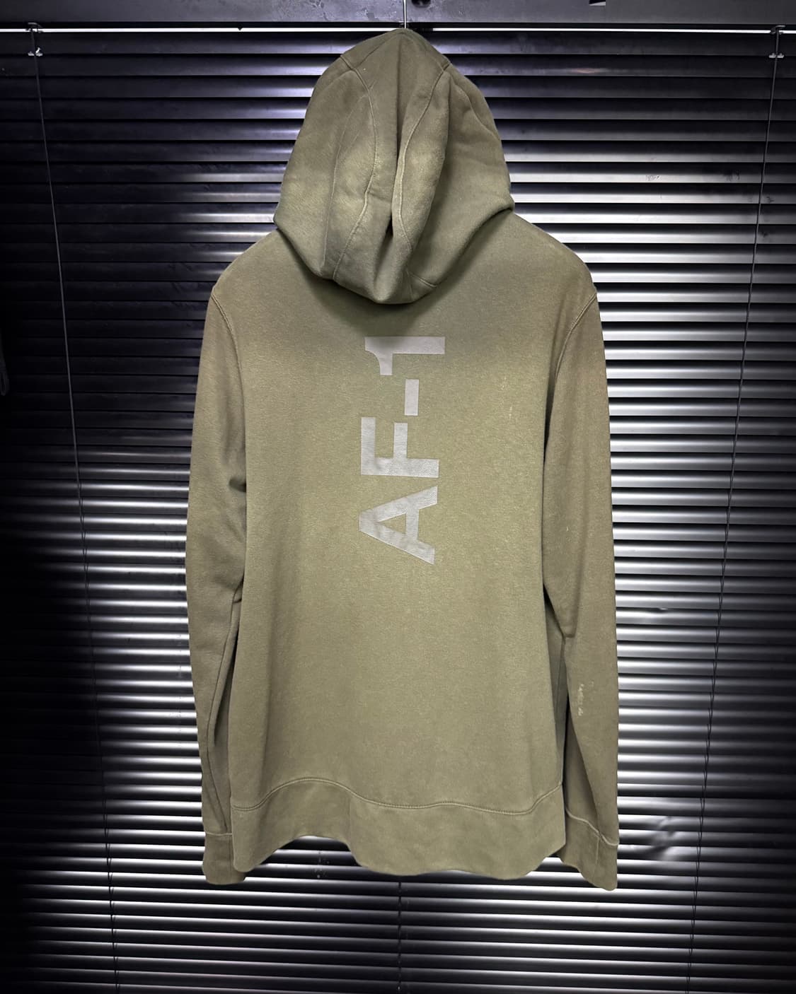 나이키 테크팩 밀리터리 카키 스웻 후드 집업 하이넥 100 런닝 에어포스 상품이미지5