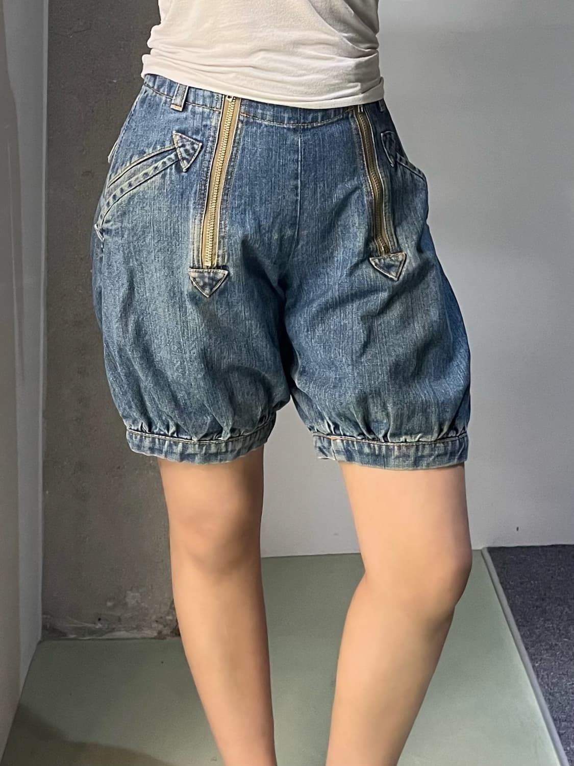 네넷 프론트 더블 집 벌룬 쇼츠 상품이미지2