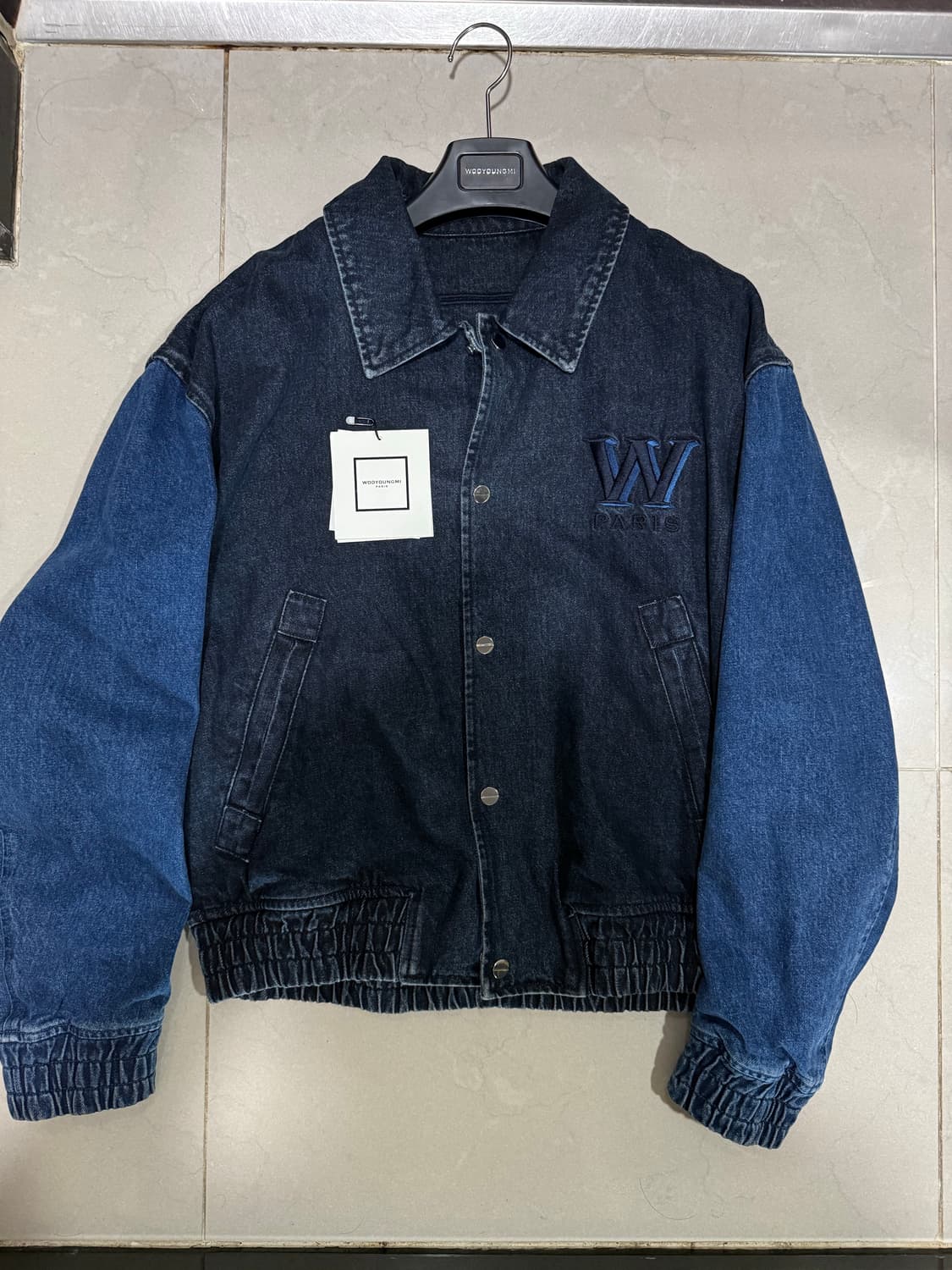 우영미 데님 바시티 자켓 48사이즈 상품이미지2
