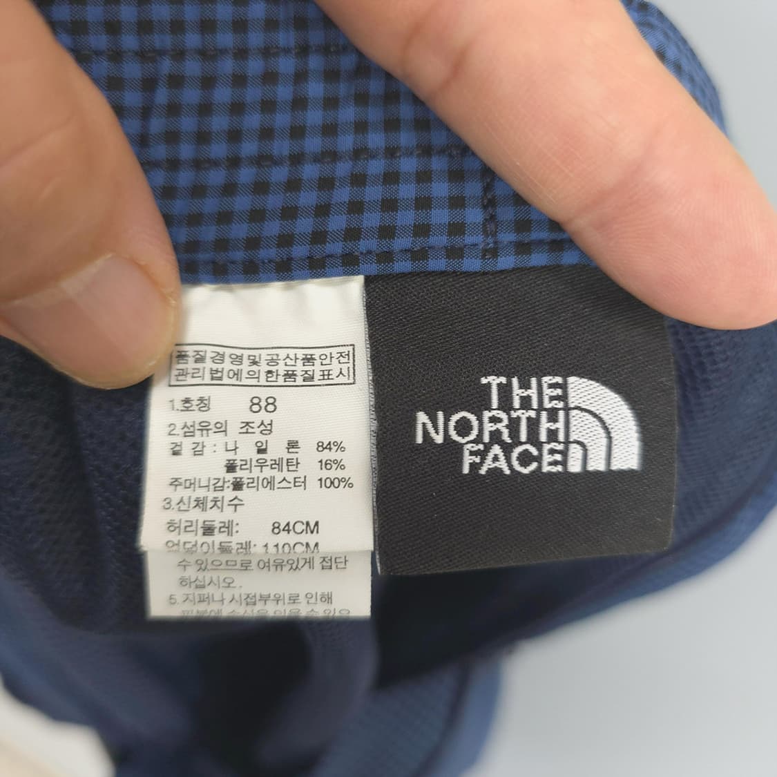 노스페이스 THE NORTH FACE 기능성 체크 반바지 네이비 88   상품이미지8