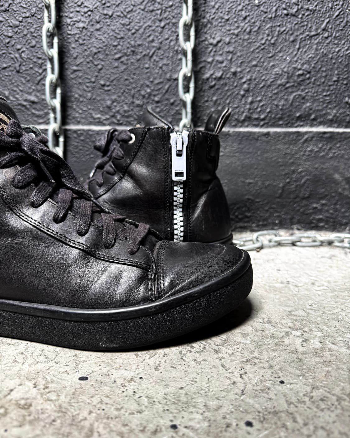 DIESEL – Zipper Leather High-top  상품이미지6